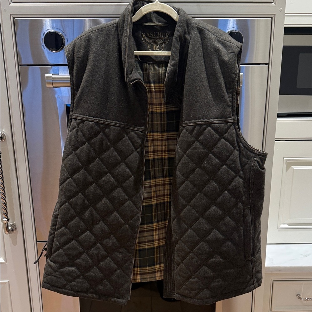 Quilted Wool Vest w/ Filling XXL